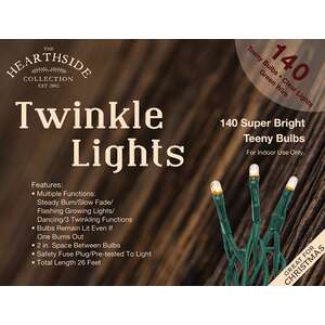 Twinkle Lights - Super Bright Teeny Bulbs - Green Cord