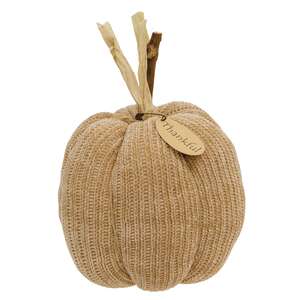 Beige Thankful Sweater Pumpkin, 5.5" Dia. JL24078;