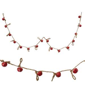 Joyful Red Jingle Bell Garland, 5 ft SA112563;