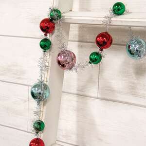 Platinum Tinsel & Bauble Garland, 6 ft SA112582Platinum Tinsel & Bauble Garland, 6 ft SA112582;