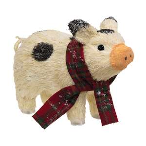 Winter Frosted Sisal Farmhouse Pig SHN4013;
