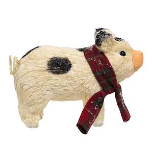 Winter Frosted Sisal Farmhouse Pig SHN4013;