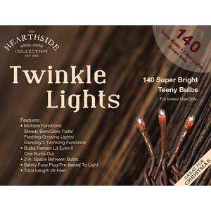 Twinkle Lights - Super Bright Teeny Bulbs - Brown Cord