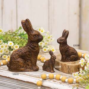 Resin "Chocolate" Bunny - Small