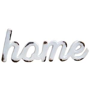 Home Distressed White Resin Sitter  13126;