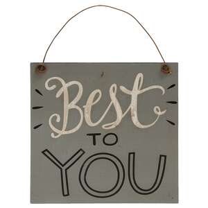 Best To You Wood Ornament, 3 asst