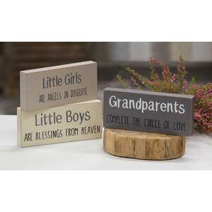 Little Boys, Little Girls Blocks - Farmhouse Colors, 3 asst.