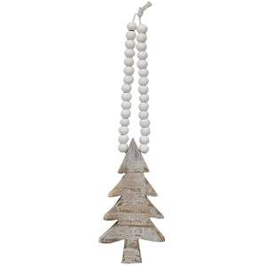 Distressed Wooden Tree Ornament -