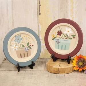 Hello and Smile Strawberry Basket Plate - 2 asst