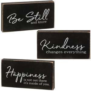 Kindness Changes Everything Wooden Block - 3 asst -