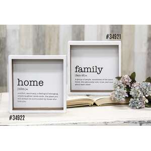 Home Definition Shadow Box Sign