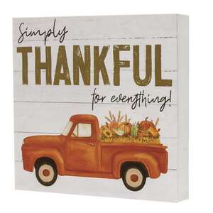 Simply Thankful Truck Box Sign