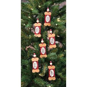 Dog Treat Christmas Ornaments - 6 Asst -