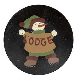 Lodge and Cabin Snowman Plates - 2 Asst