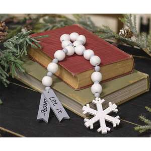 Let It Snow and Snowflake Beaded Ornament