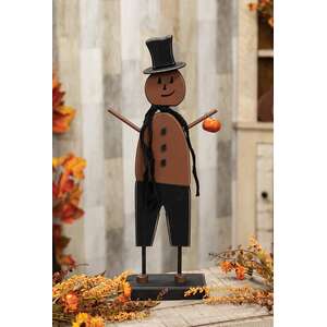 Skinny Wooden Top Hat Jacko On Base