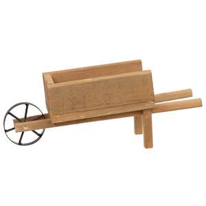 Distressed Wooden Wheelbarrow