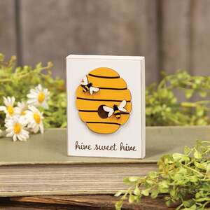 Hive Sweet Hive Wooden Block