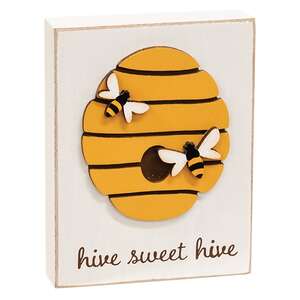 Hive Sweet Hive Wooden Block