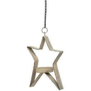 Star Tealight Holder - Farmhouse Colors - 3 asst -