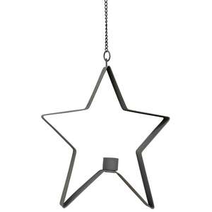 Star 4" Taper Holder - Stoneware Colors - 3 asst - 46353;