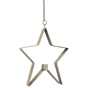 Star 4" Taper Holder - Stoneware Colors - 3 asst - 46353;