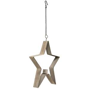 Star 4" Taper Holder - Stoneware Colors - 3 asst - 46353;