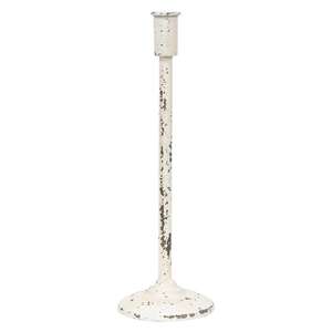 Distressed White Candle Holder - 14.5"  -