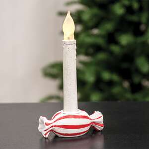 Red and White Striped Candy Taper Holder 65400Red and White Striped Candy Taper Holder 65400;