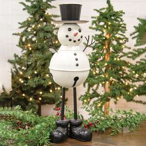 Distressed Metal Standing Top Hat Snowman 70209;
