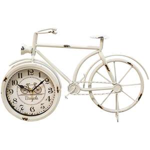 Farmhouse White Bicycle Clock 75013;