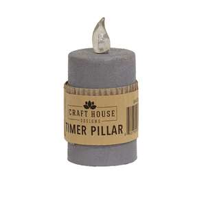 Cement Look Timer Pillar 4" x 2.25" -