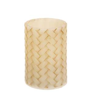 Basketweave Pillar Candle - 4"