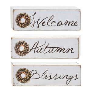 Welcome, Autumn, Blessings Block, 3 asst. - 90724;