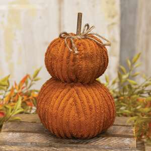 Mini Orange Chenille Pumpkin Stack