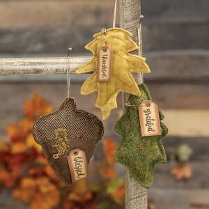 Felt Fall Ornaments - 3/Set
