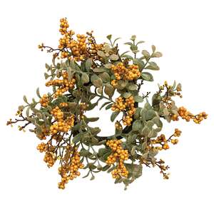 Mustard Pebble Creek Candle Ring, 3" -