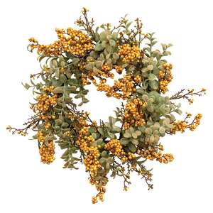 Mustard Pebble Creek Candle Ring, 6" -