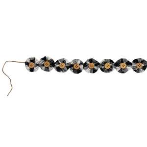 Black & White Buffalo Check Yo-Yo Garland