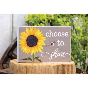 Choose to Shine Sunflower Block