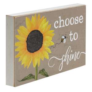 Choose to Shine Sunflower Block