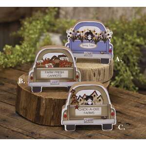 Spring Tulips Chunky Truck w/Cat