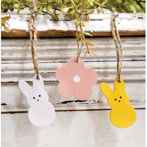 12/Set, Bunny & Flower Mini Ornaments
