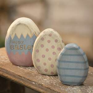 3/Set, Happy Easter Egg Shelf Sitters