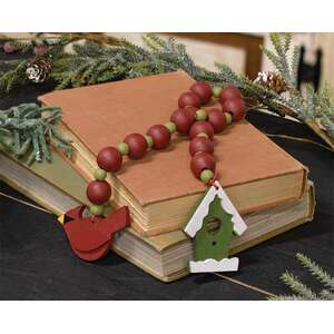 Birdhouse & Cardinal Beaded Ornament