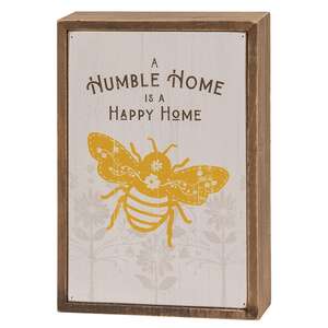 A Humble Home Is A Happy Home Mini Box Sign 38246;