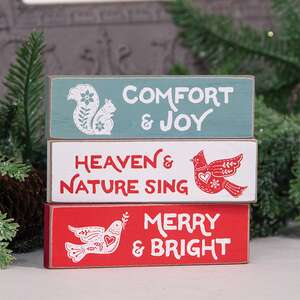 Merry & Bright Yuletide Thin Mini Block, 3 Asstd. 38658;