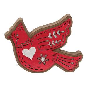 Laser Cut Snowflake Cardinal Sitter 38664;