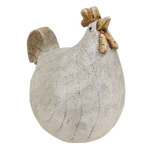 Carved Look Resin Looking Up Chicken Sitter ADC5500;