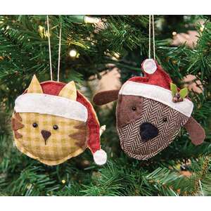 Fabric Dog Ornament